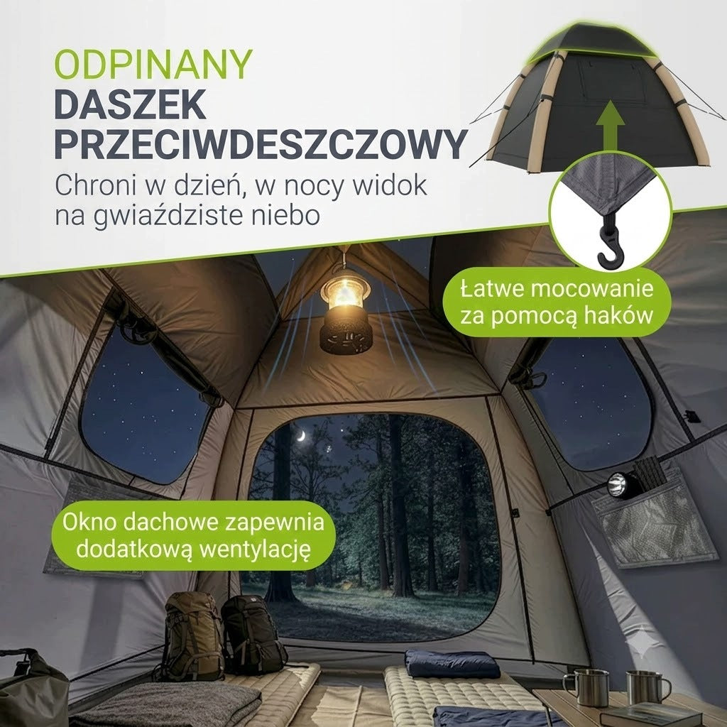 Inflatable Tent For 1- 3 People Inflatable Waterproof Camping M 210cm Brand Juskys