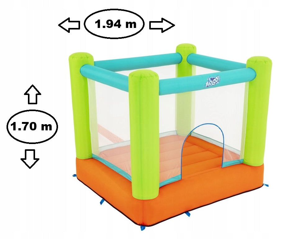 Inflatable Trampoline Square Toys Jumping for Children Bestway 53394 + Pump Total height 7 cm