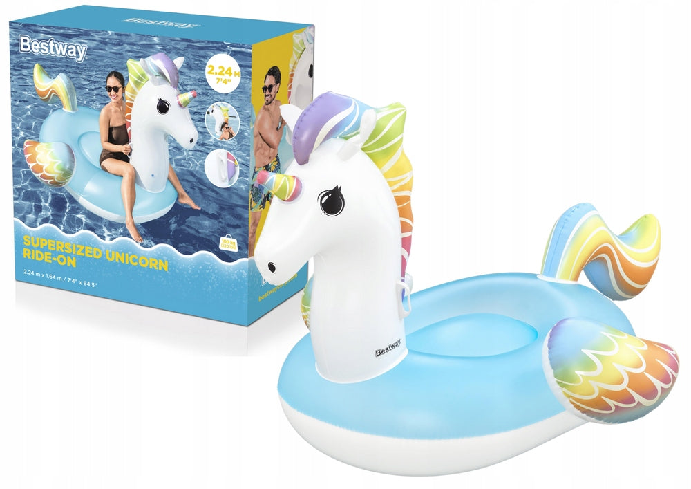 Inflatable Unicorn 224 x 164 cm Bestway 41113 Packaging status original
