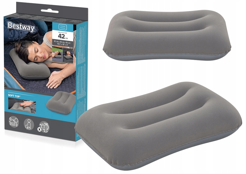 Inflatable Velour Cushion Grey 42 cm Bestway 67121 / Bestway