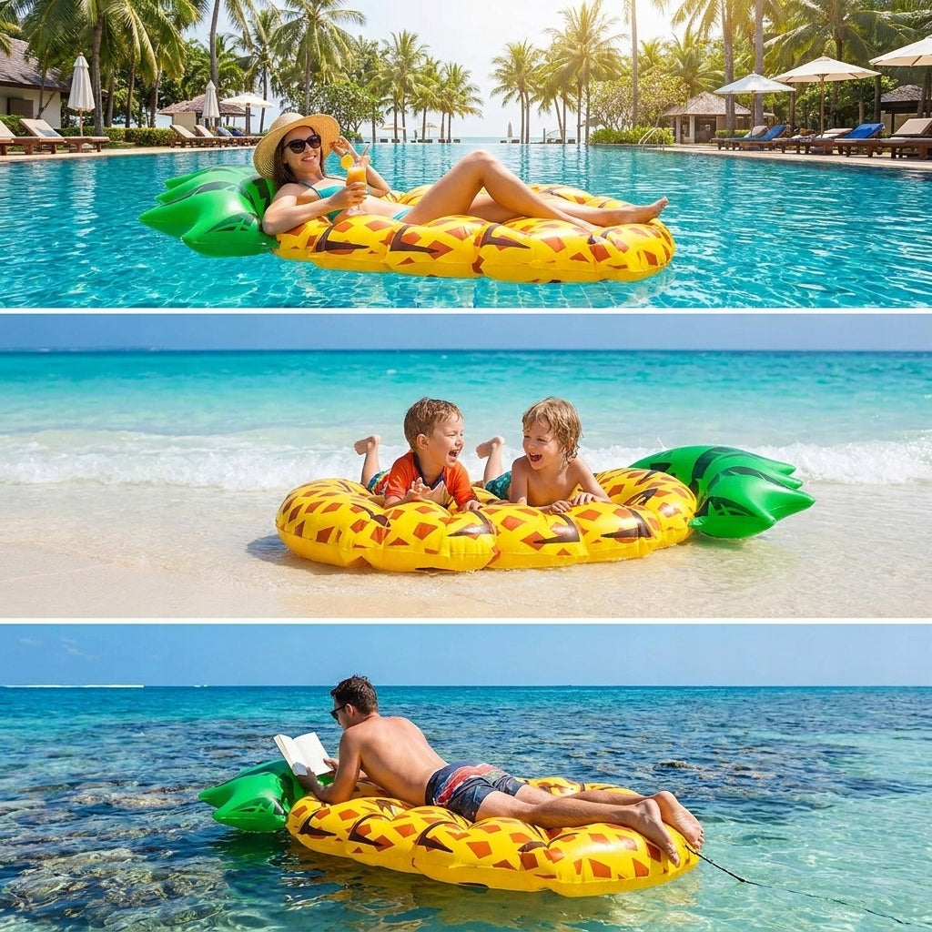 Inflatable Wheel INFLATABLE PINEAPPLE FOR SWIMMING MATTRESS WHEEL Model DMUCHANA ANANAS DO PŁYWANIA MATERAC KOŁO