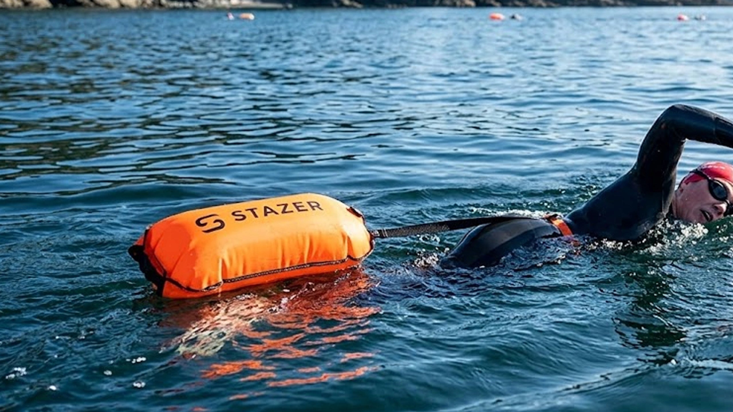 Inflatable buoy safety dry pocket for swimming board Length 50 cm