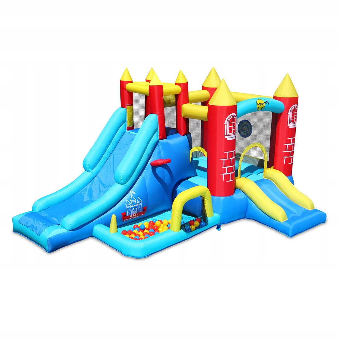 Inflatable castle FANTASY 8in1 trampoline slides pool blower HappyHop Kid's age 3＋ years