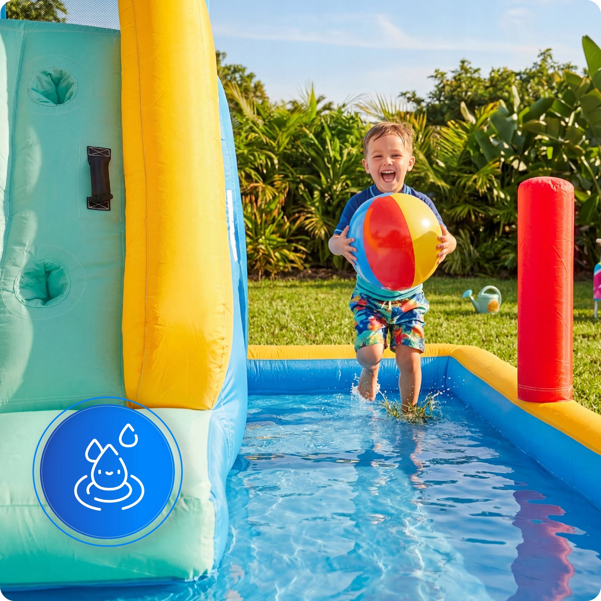 Inflatable castle for children garden inflatable square toys water slide Brand no brand