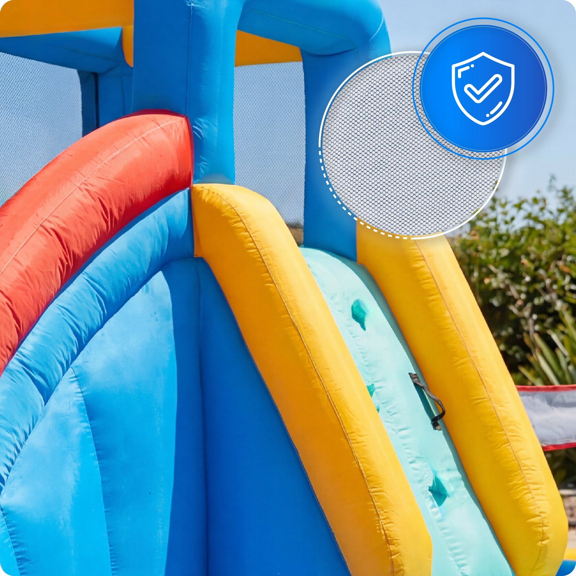 Inflatable castle for children garden inflatable square toys water slide Included climbing wall nets slide other