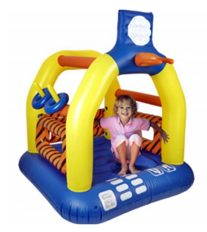 Inflatable castle with basket Trampoline 173x154x146cm