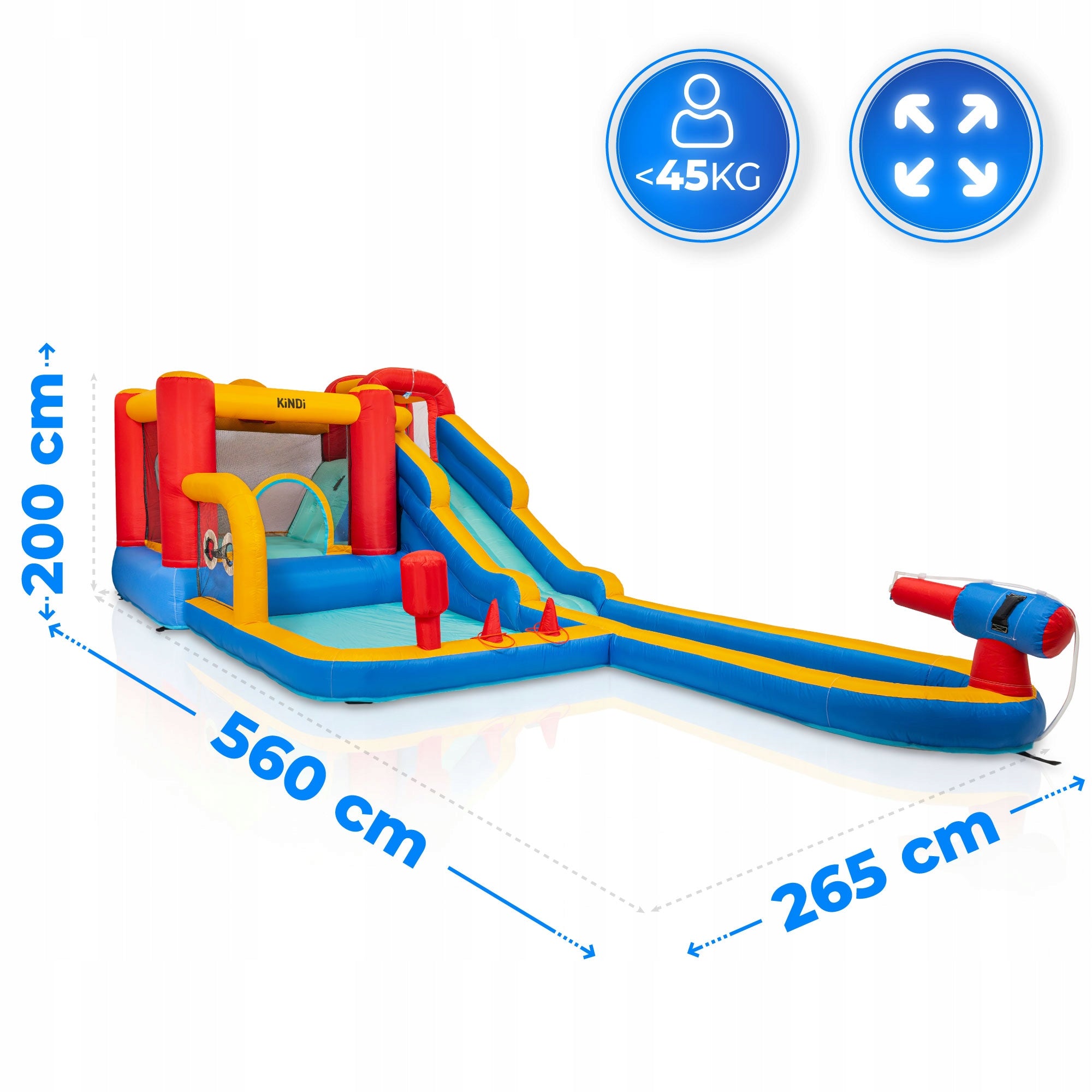 Inflatable for children castle long water slide square toys basket cannon Packaging status original