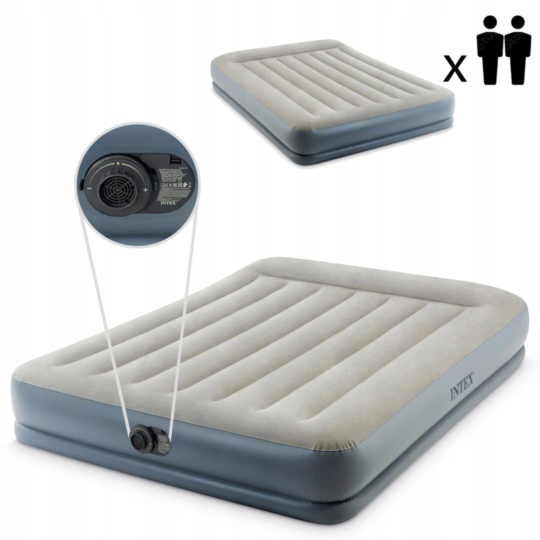 Inflatable mattress 203x152 cm for sleeping with double pump INTEX 64118