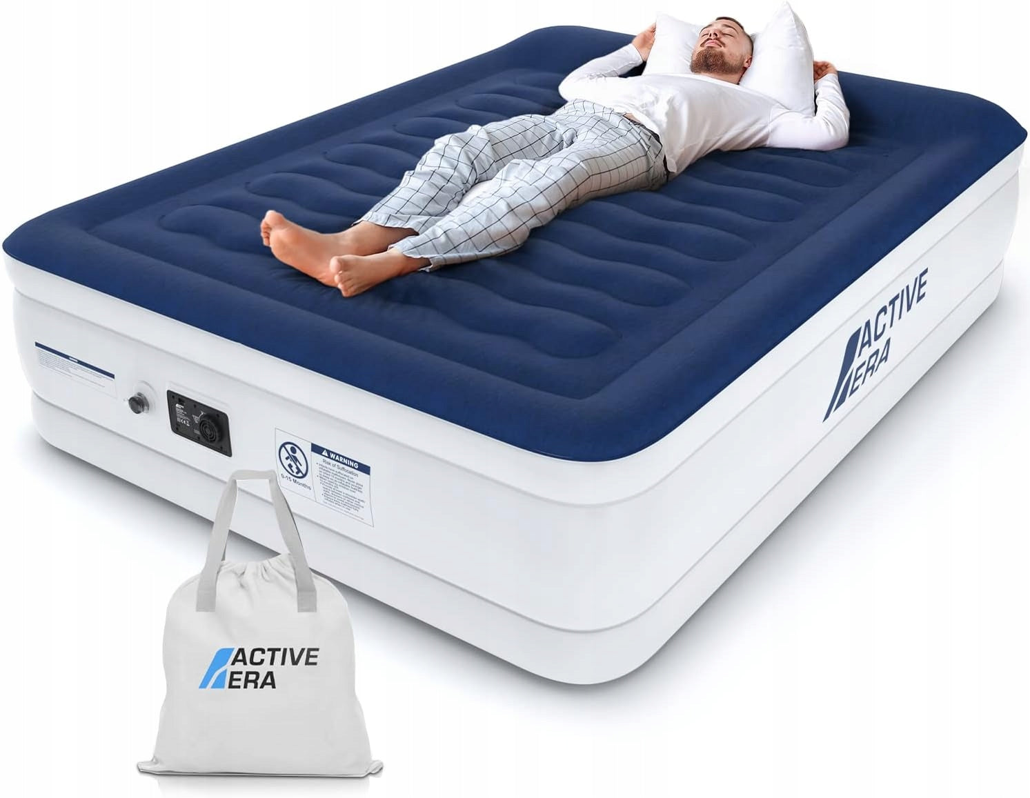 Inflatable mattress Active Era King Size 203x152x56cm electric pump Brand Active Era