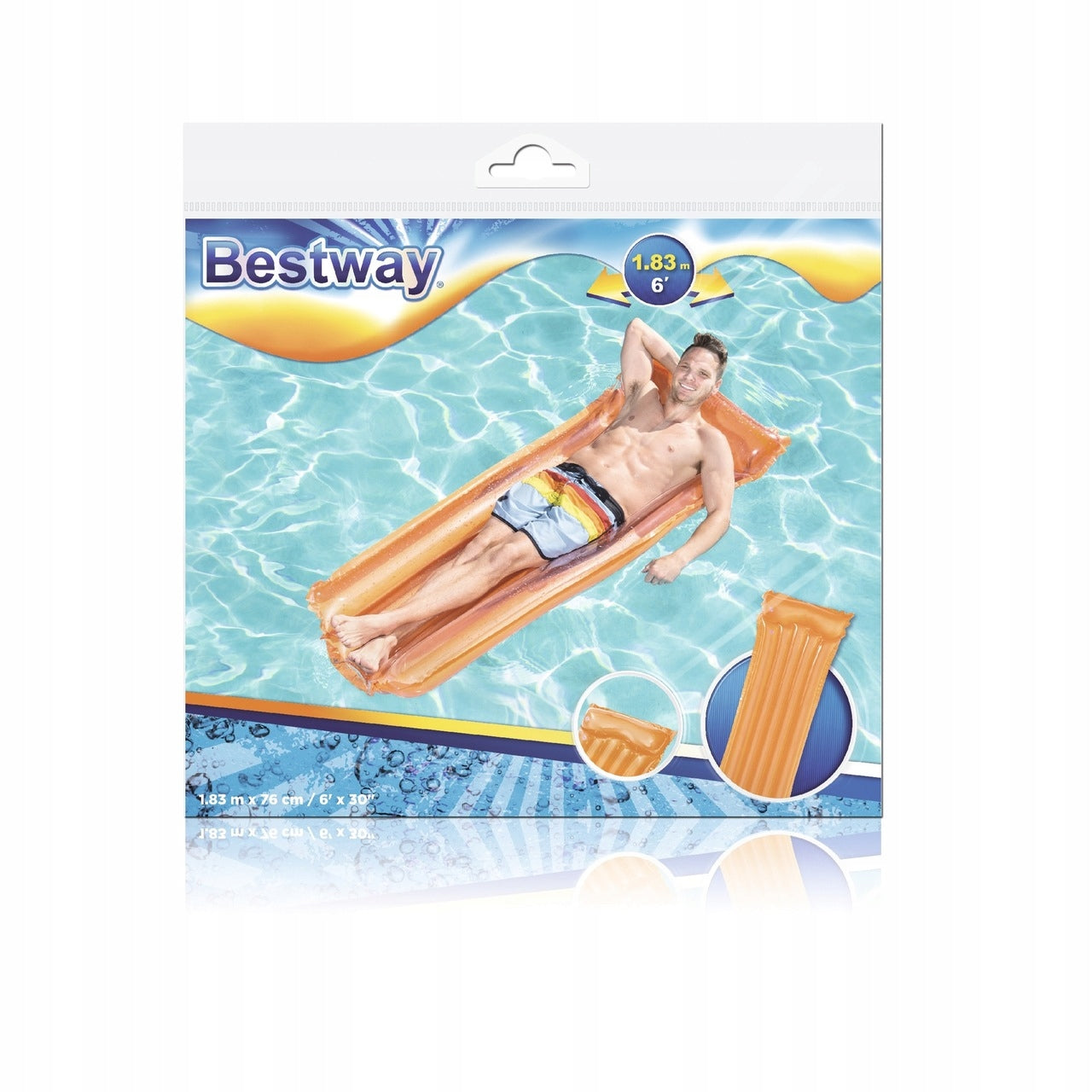 Inflatable mattress for swimming orange BESTWAY KX4999_2 Manufacturer code 5906479694663