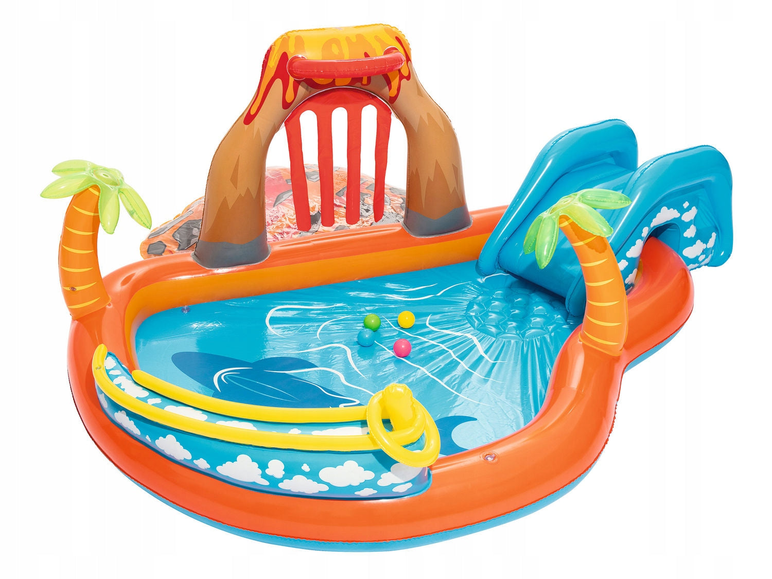 Inflatable playground Lava Lagoon 265 x 265 x 104 cm Bestway 53069