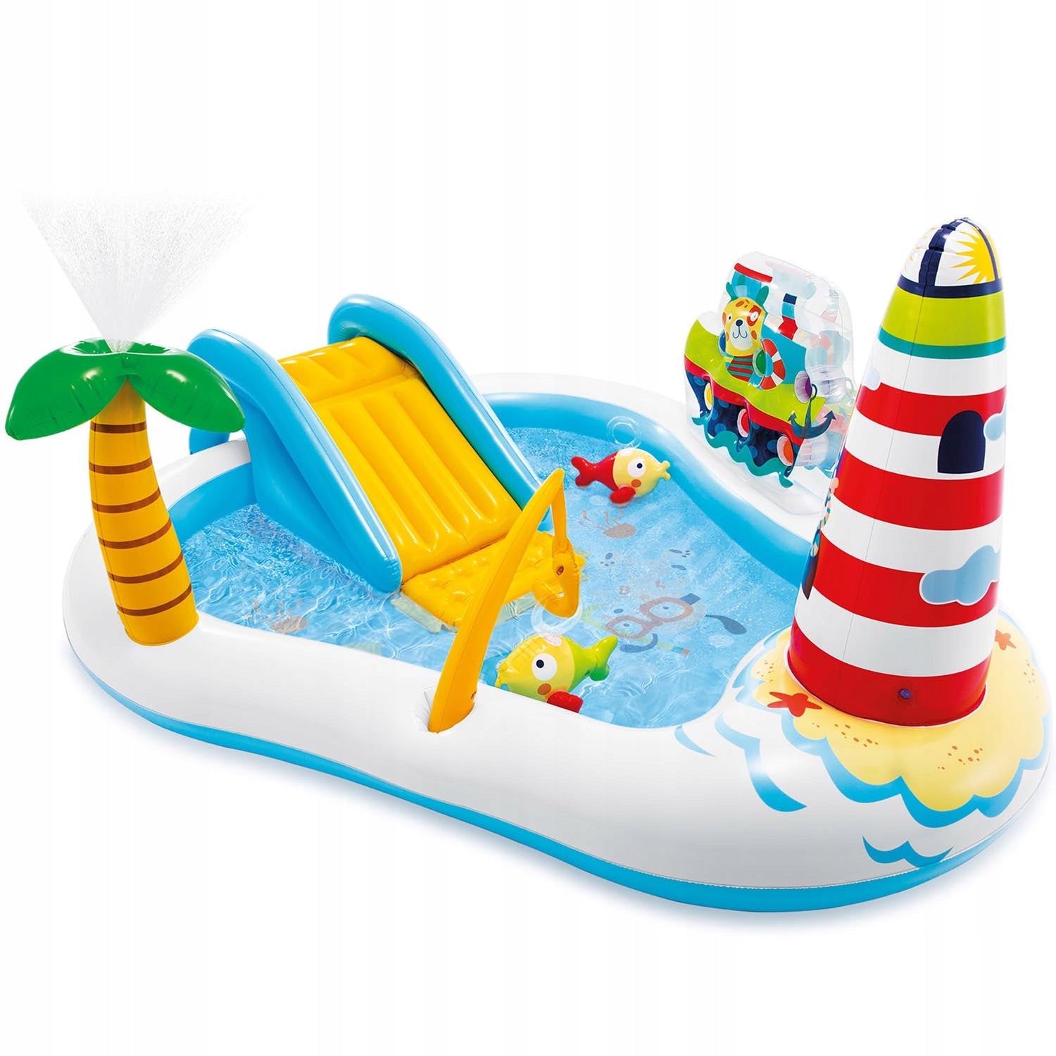 Inflatable playground SWIMMING POOL + SLIDE lantern ship INTEX 57162 Packaging status original