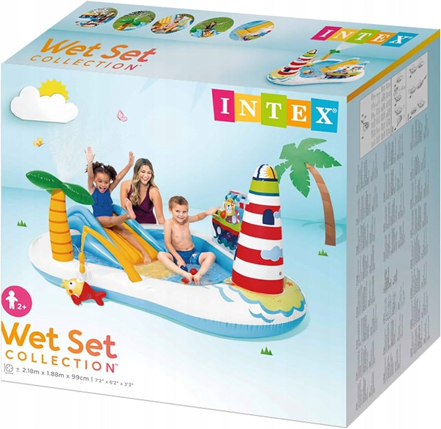 Inflatable playground SWIMMING POOL + SLIDE lantern ship INTEX 57162