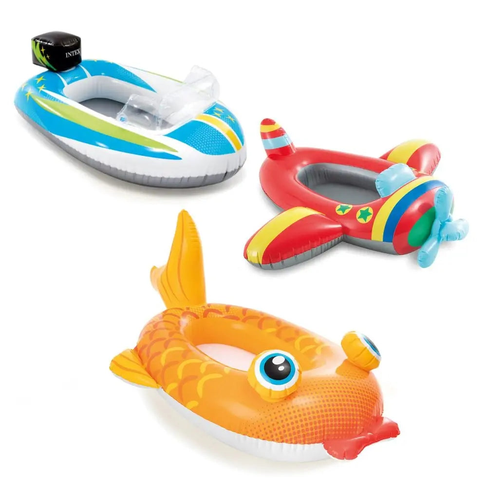 Inflatable pontoon for children Intex 59380 MOTORBOAT, PLANE, FISH 109x74 cm