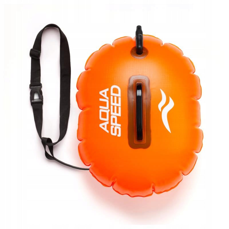 Inflatable safety buoy 2in1 for swimming 42,5x35 cm AQUA SPEED
