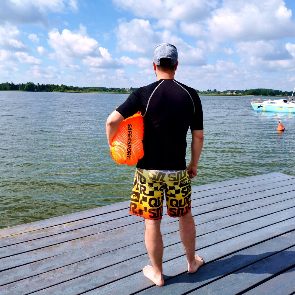 Inflatable safety buoy PerfectSwimmer+L 25L large buoy for swimming Model PerfectSwimmer+ L