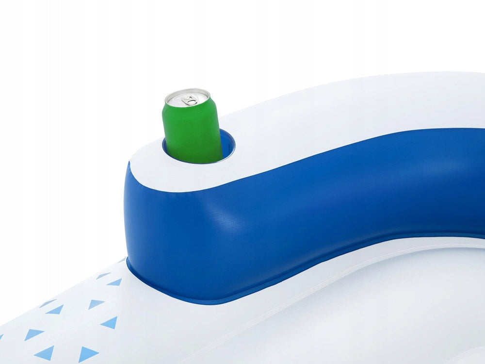 Inflatable seat mattress for swimming with backrest Bestway 43533 Color blue