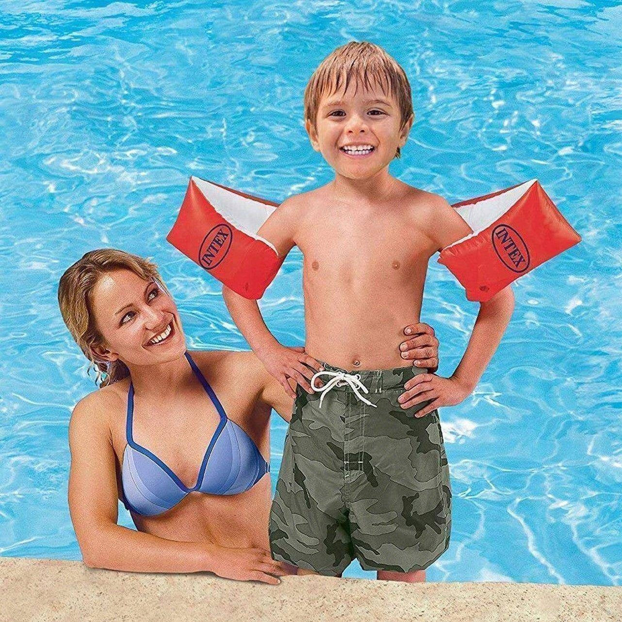 Inflatable sleeves for swimming lessons at the pool Intex Brand Intex