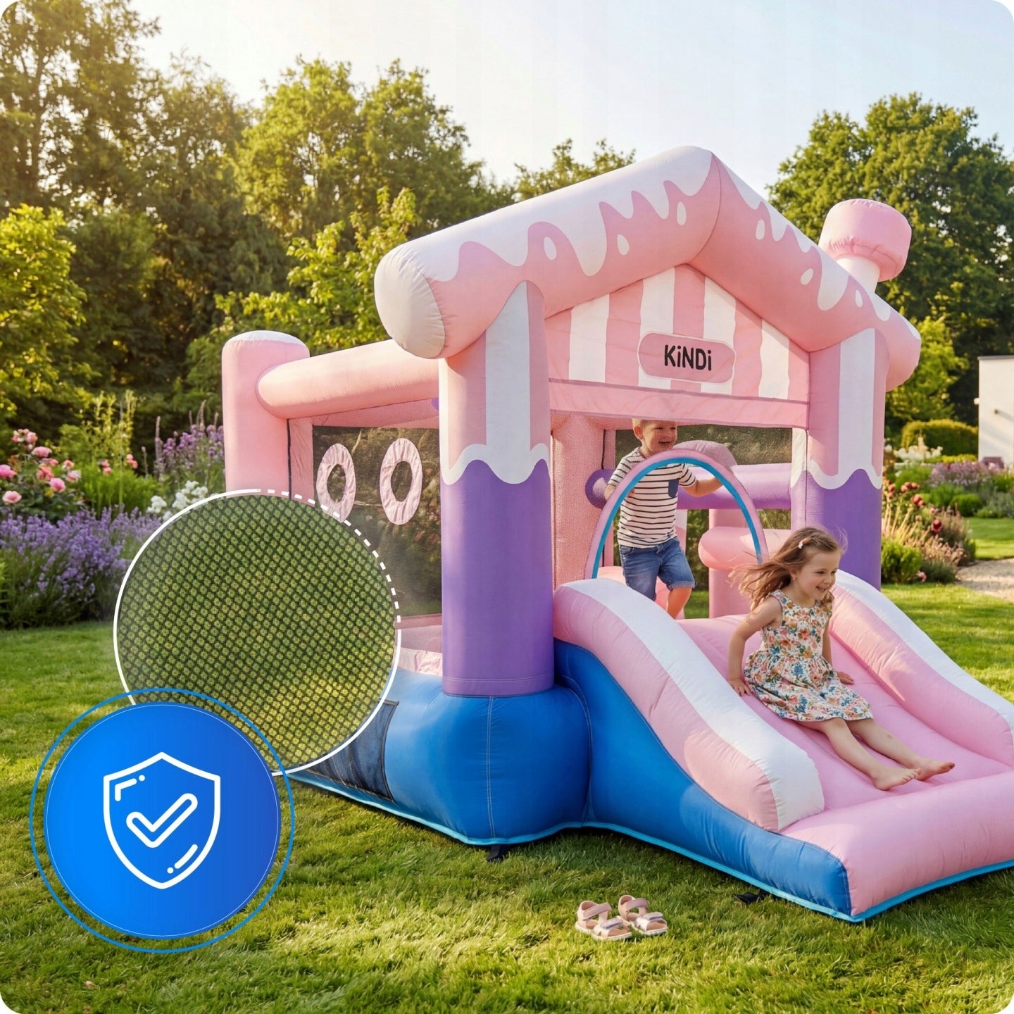 Inflatable slide blower square toys for children basket obstacle course Included basketball hoop nets slide other