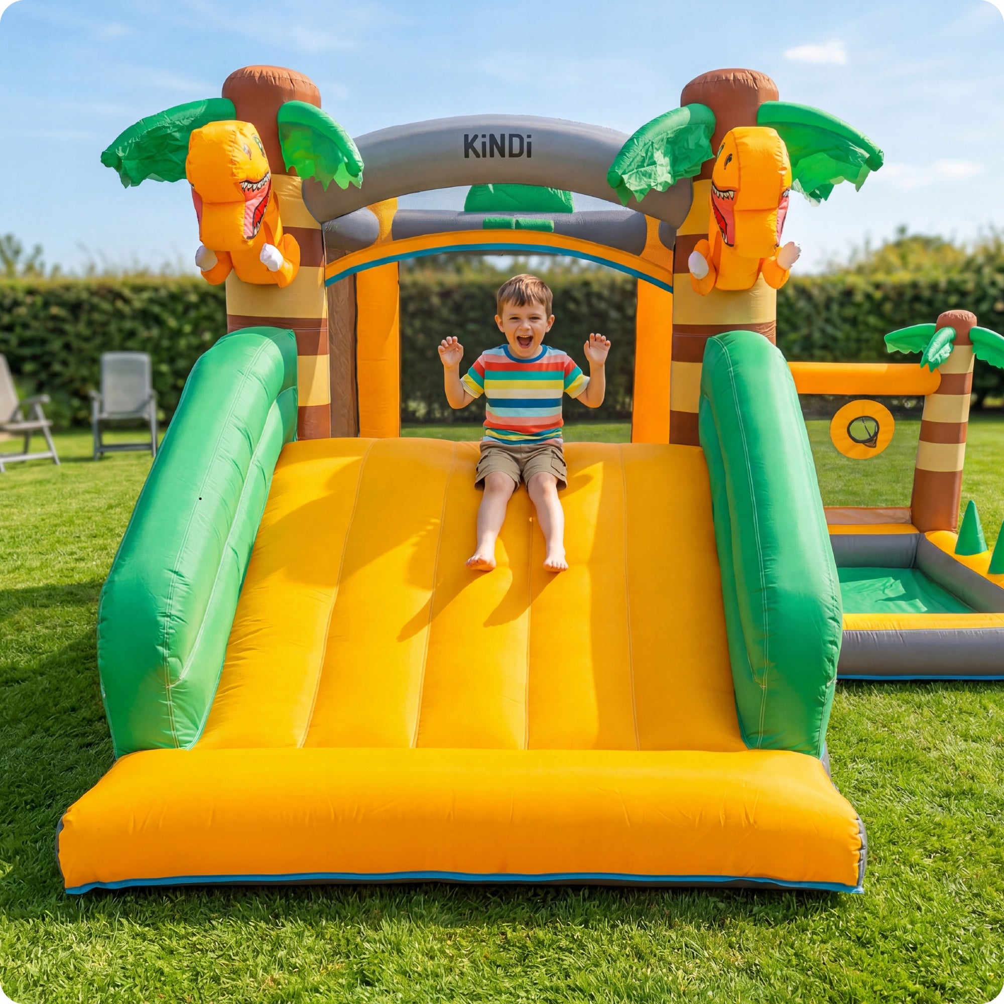 Inflatable slide square toys for children castle safe net basket Brand no brand