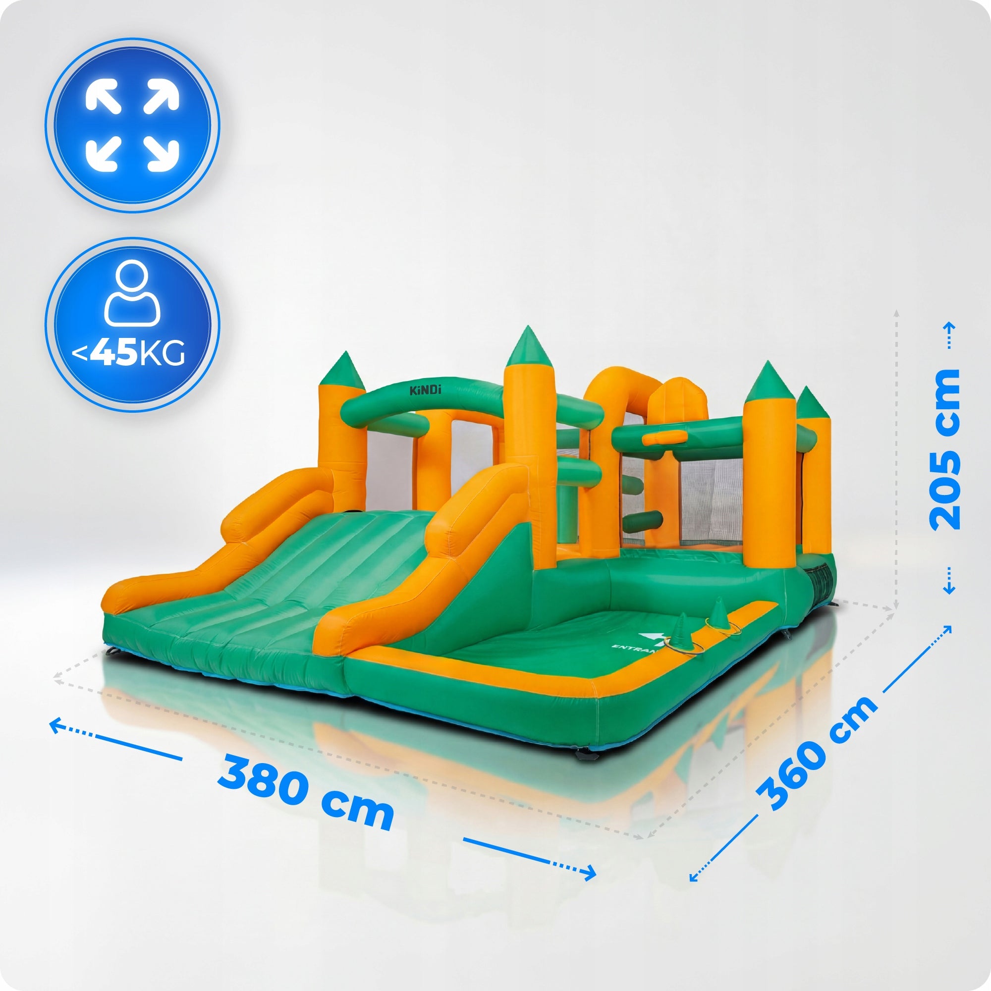 Inflatable square toys for children large castle basket blower slide set Packaging status original