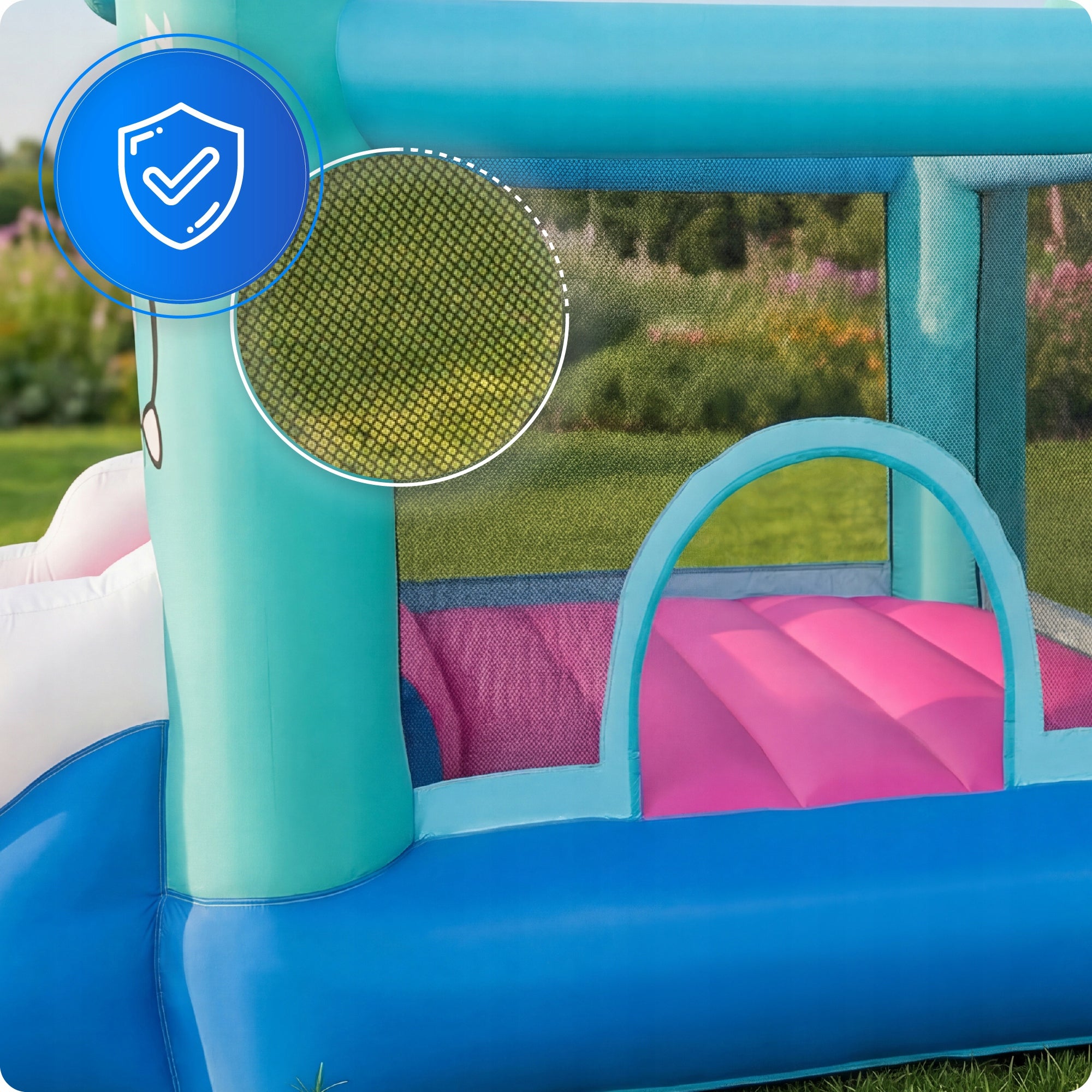 Inflatable square toys for children slide large castle basket blower set Kind Inflatable