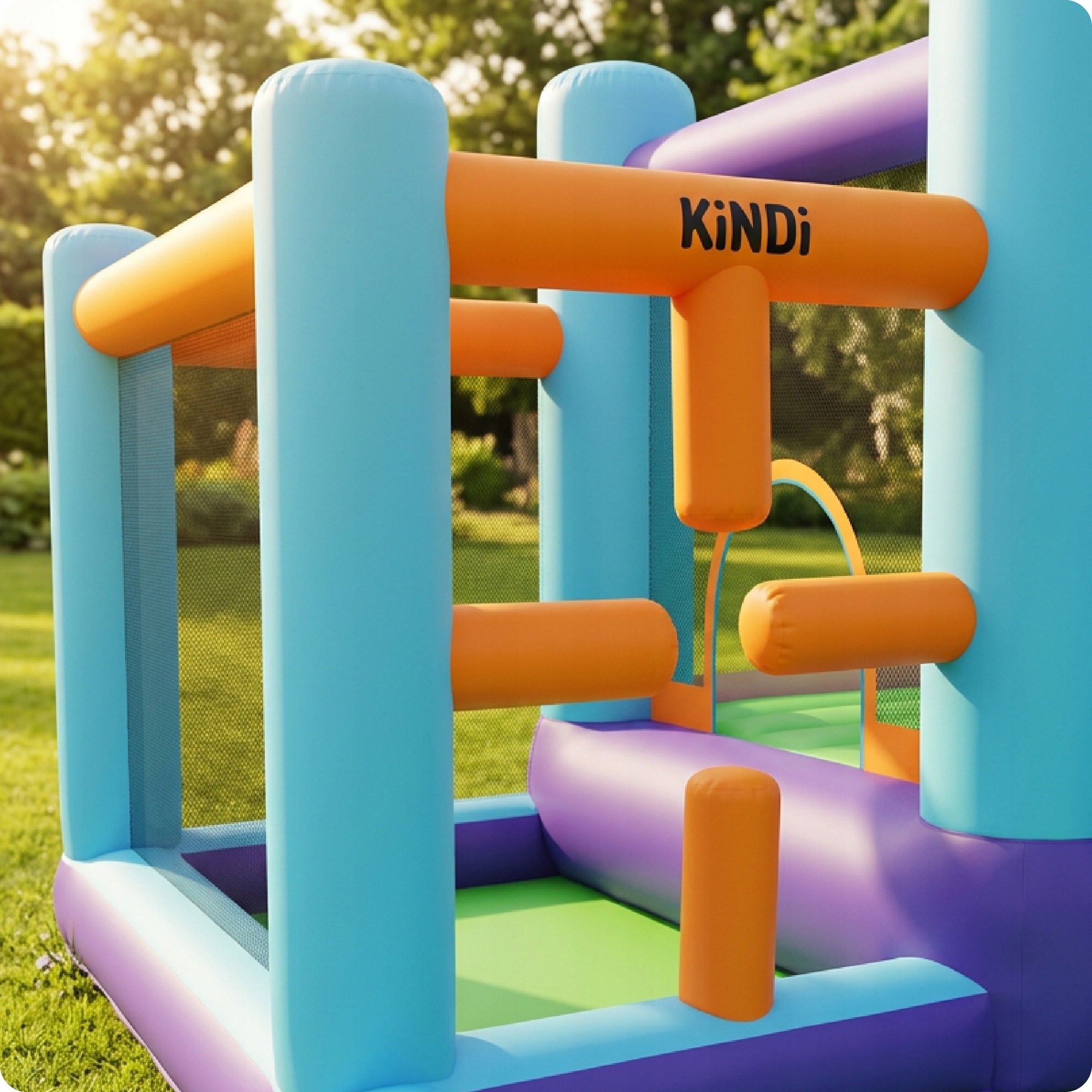 Inflatable square toys for children water castle slide obstacle course Included nets slide other