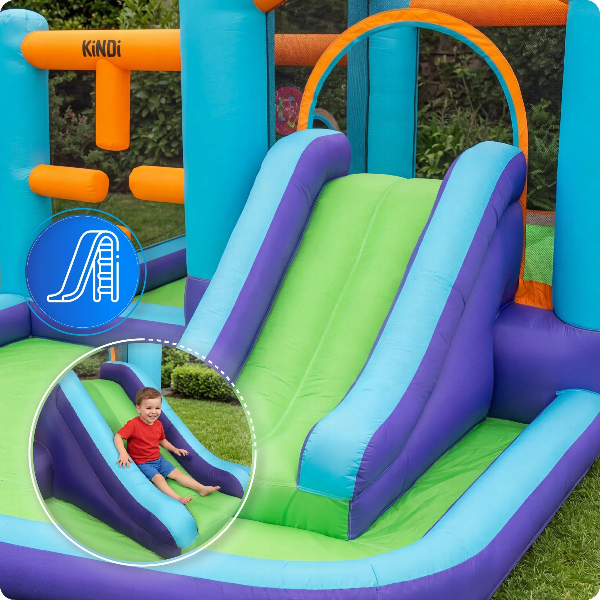Inflatable square toys for children water castle slide obstacle course Manufacturer code DPZ001