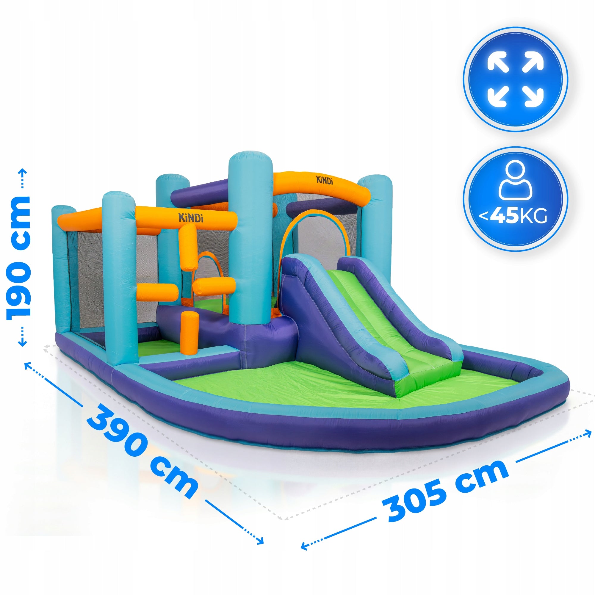 Inflatable square toys for children water castle slide obstacle course Packaging status original