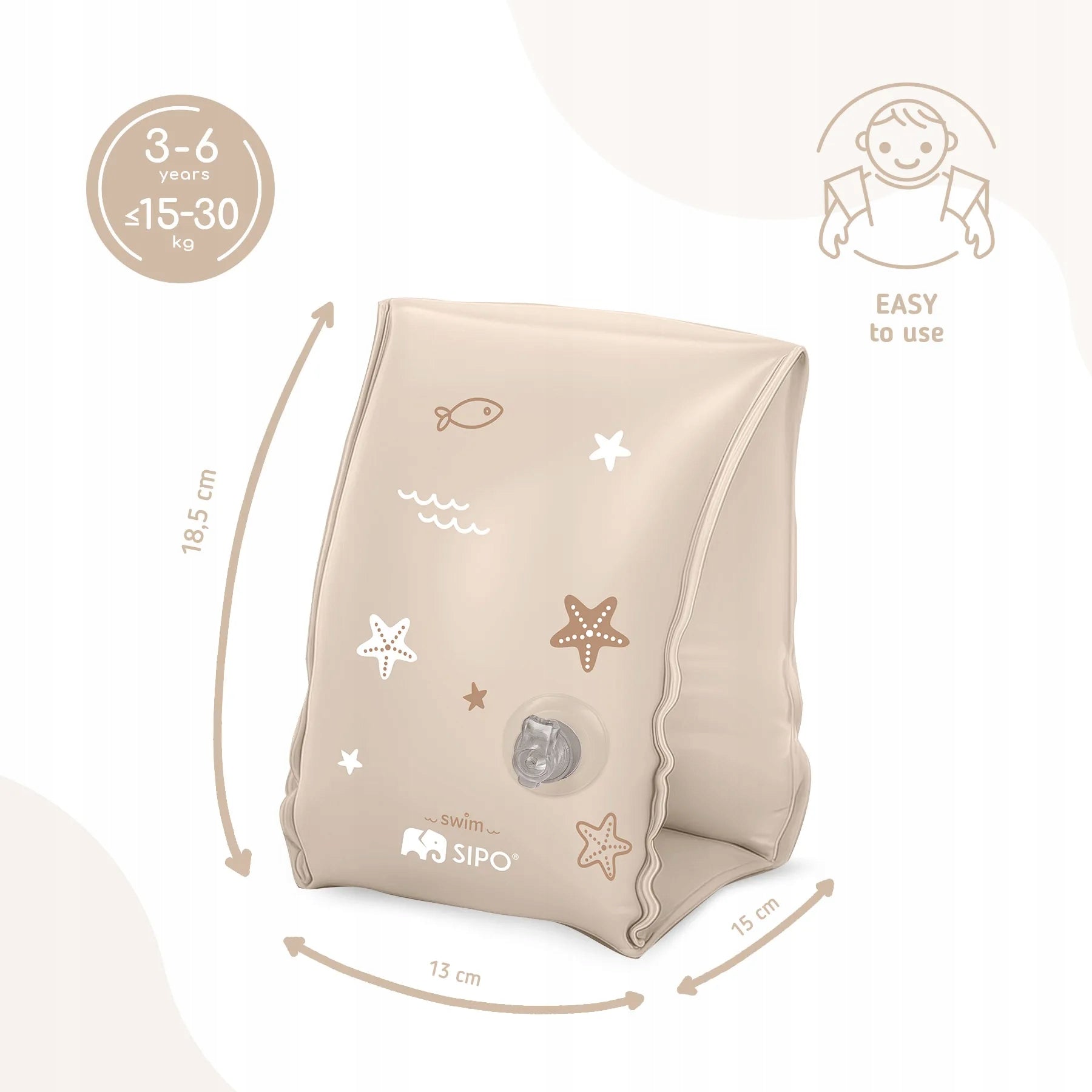 Inflatable swimming sleeves for children 3-6 years (15-30 kg) Brand SIPO