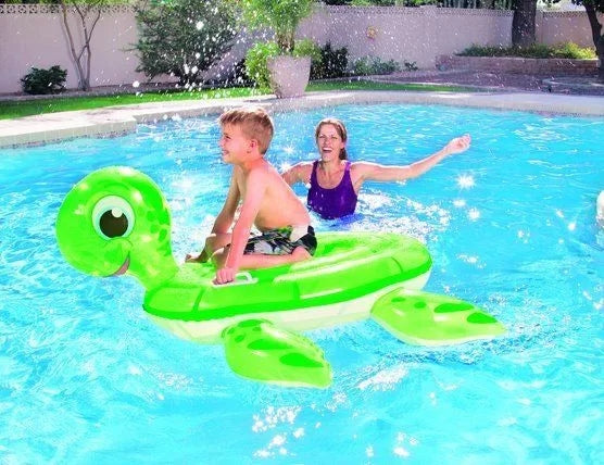 Inflatable turtle with handles Bestway Color green