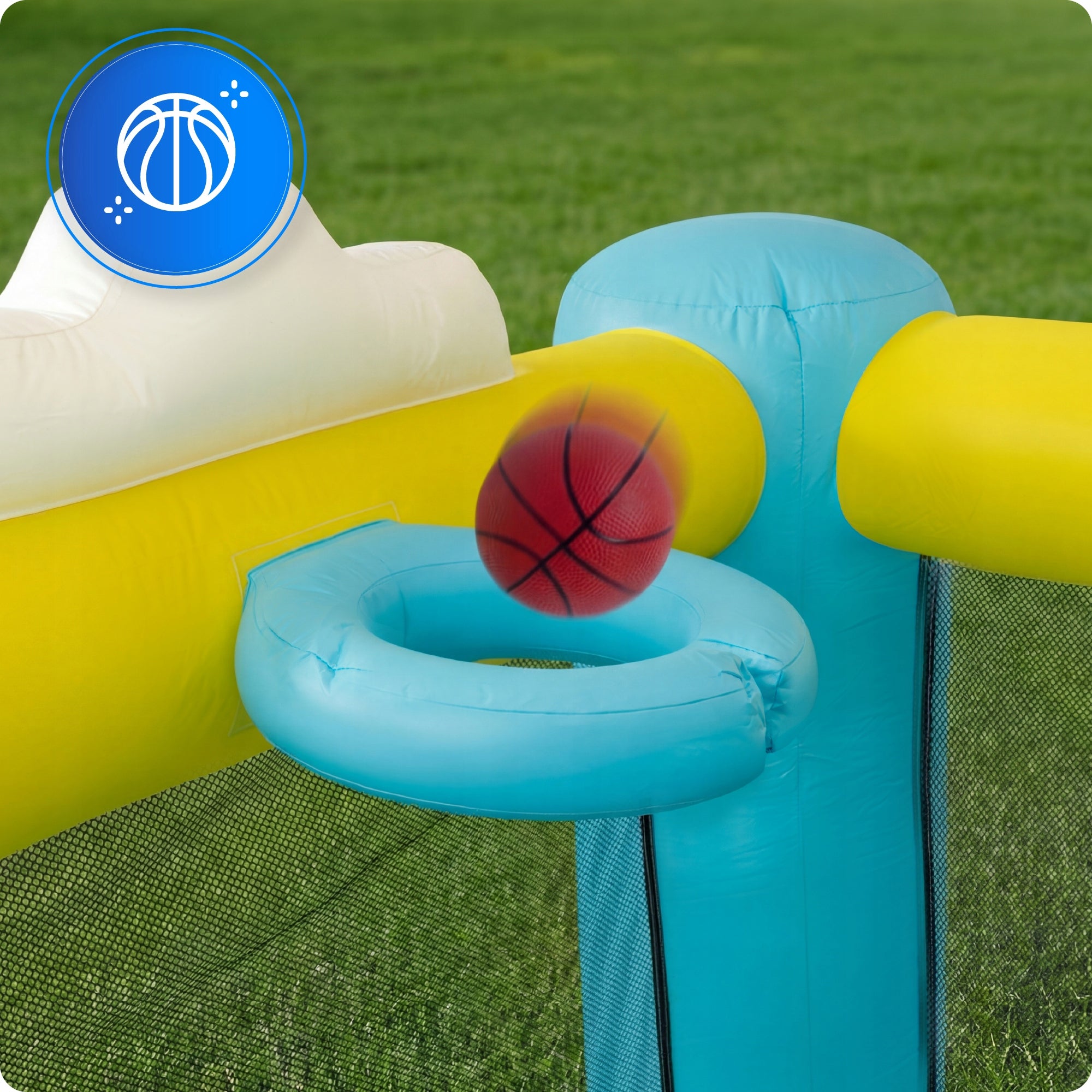 Inflatable water slide for children square toys blower cannon basket Kind Inflatable