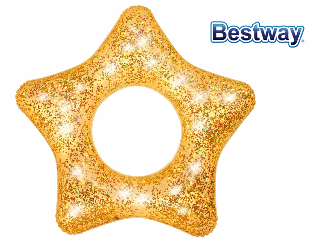 Inflatable wheel Bestway circle STAR GLITTER GOLD 91CM Packaging status original