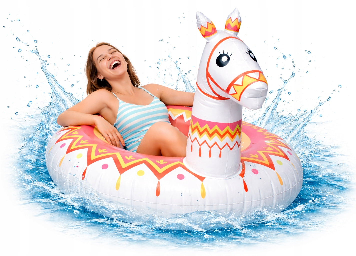 Inflatable wheel for swimming large circle for pool water mattress LAMA 120 cm