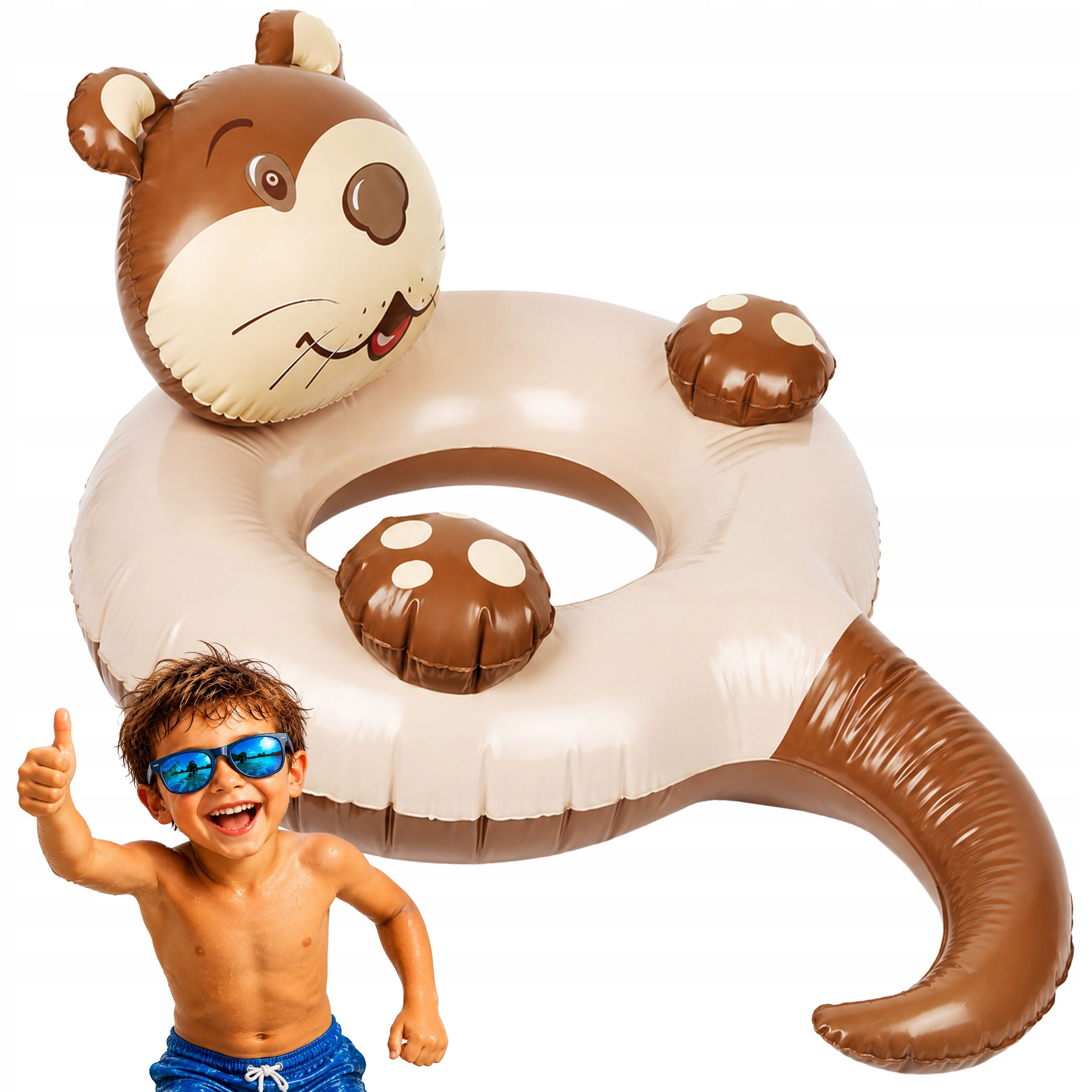 Inflatable wheel large Otter swimming wheel for swimming pool beaches 118 x 41 cm 3+