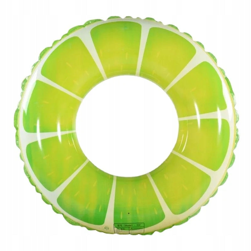Inflatable wheel large swim king lime 90cm