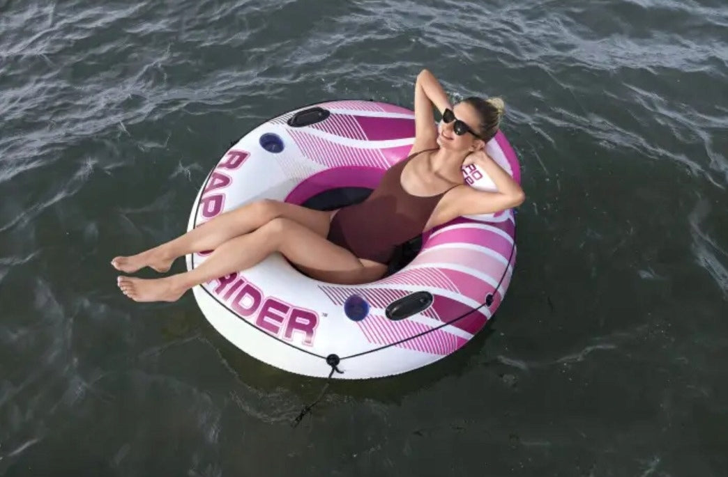 Inflatable wheel seat with handles for swimming Rapid Rider Bestway 43953 Maximum load 150 kg