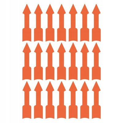 Information labels, arrows, 63 ethics/op., 33 x 9 mm, red o