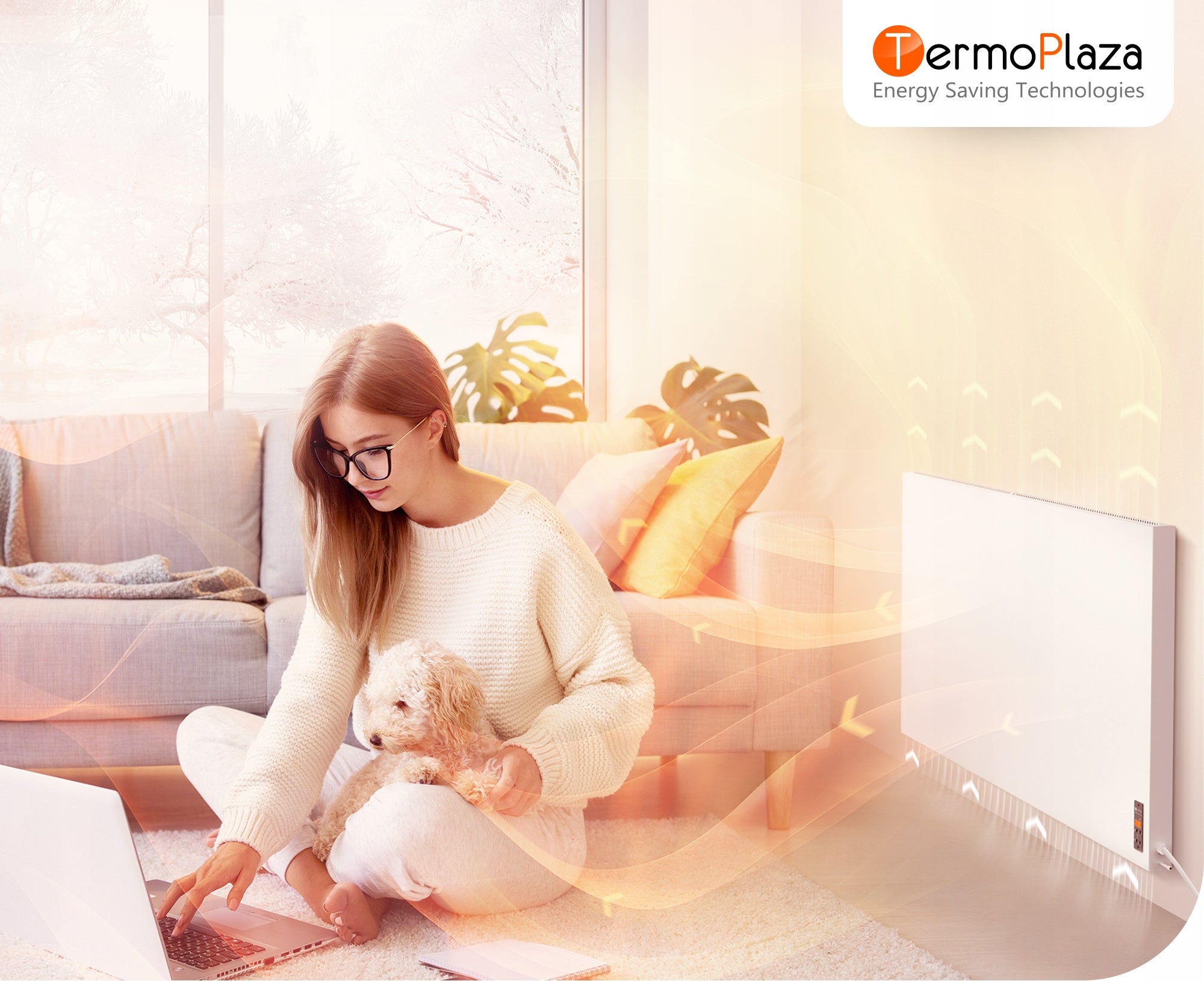 Infrared Convector Heater 400W Energy Efficient Hybrid WIFI Panel Packaging status original