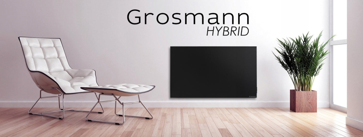 Infrared Convector Heater 600W 15m2 Small Wall Feet Economical Manufacturer code HBB600black