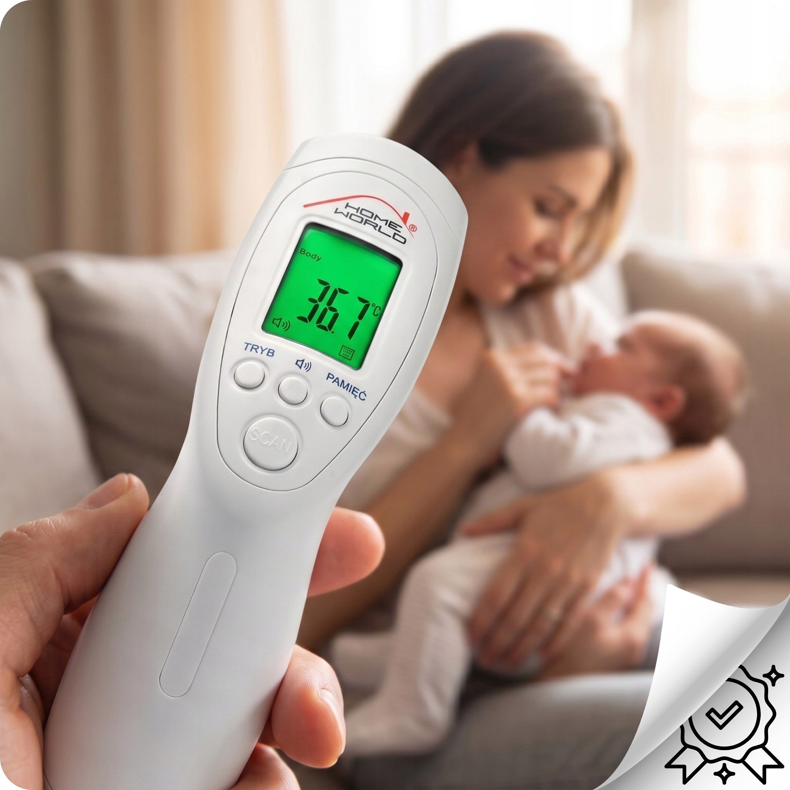 Infrared Electronic Non-Contact Thermometer + Application Packaging status original