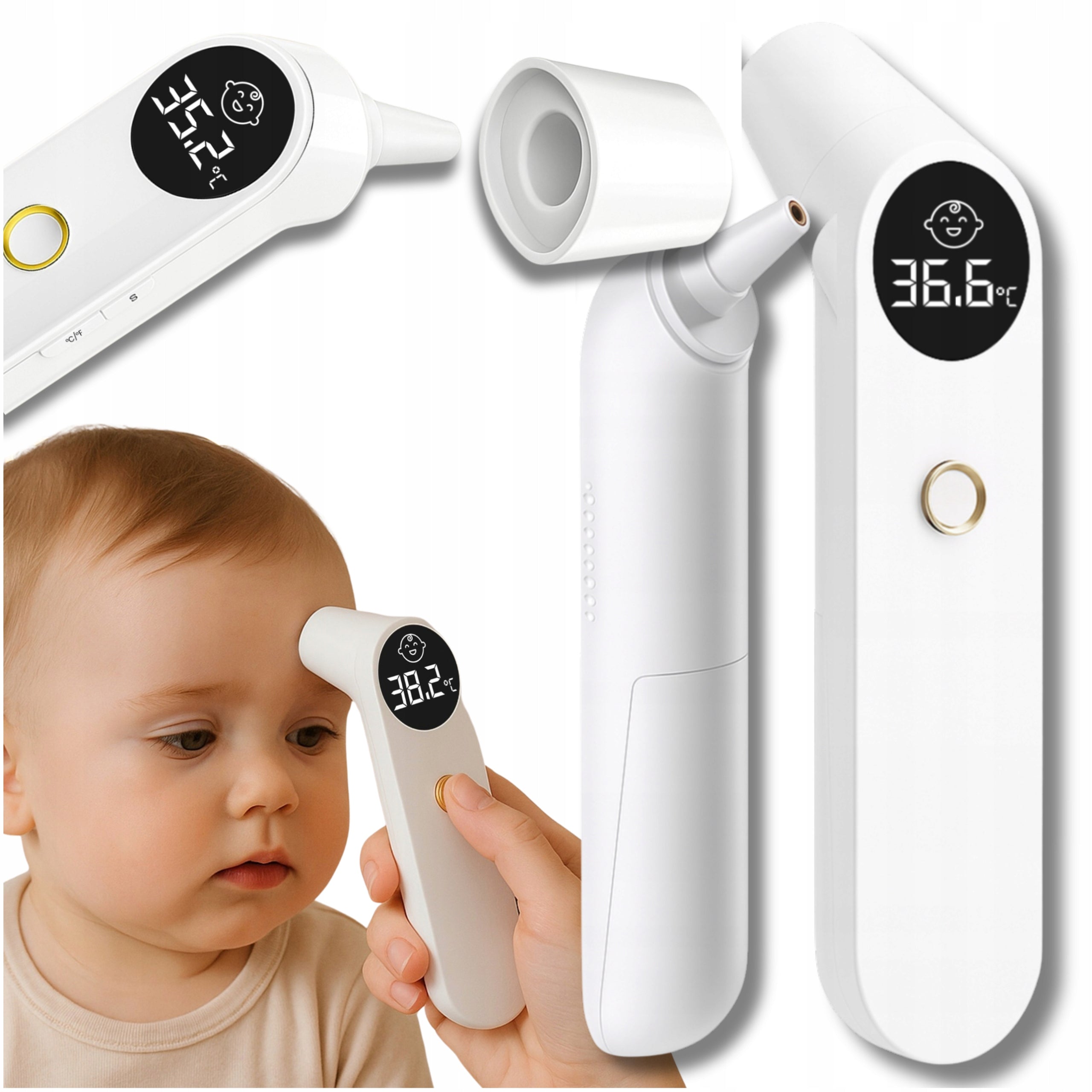 Infrared Medical Non-Contact Thermometer Medical For Ear Fever LCD