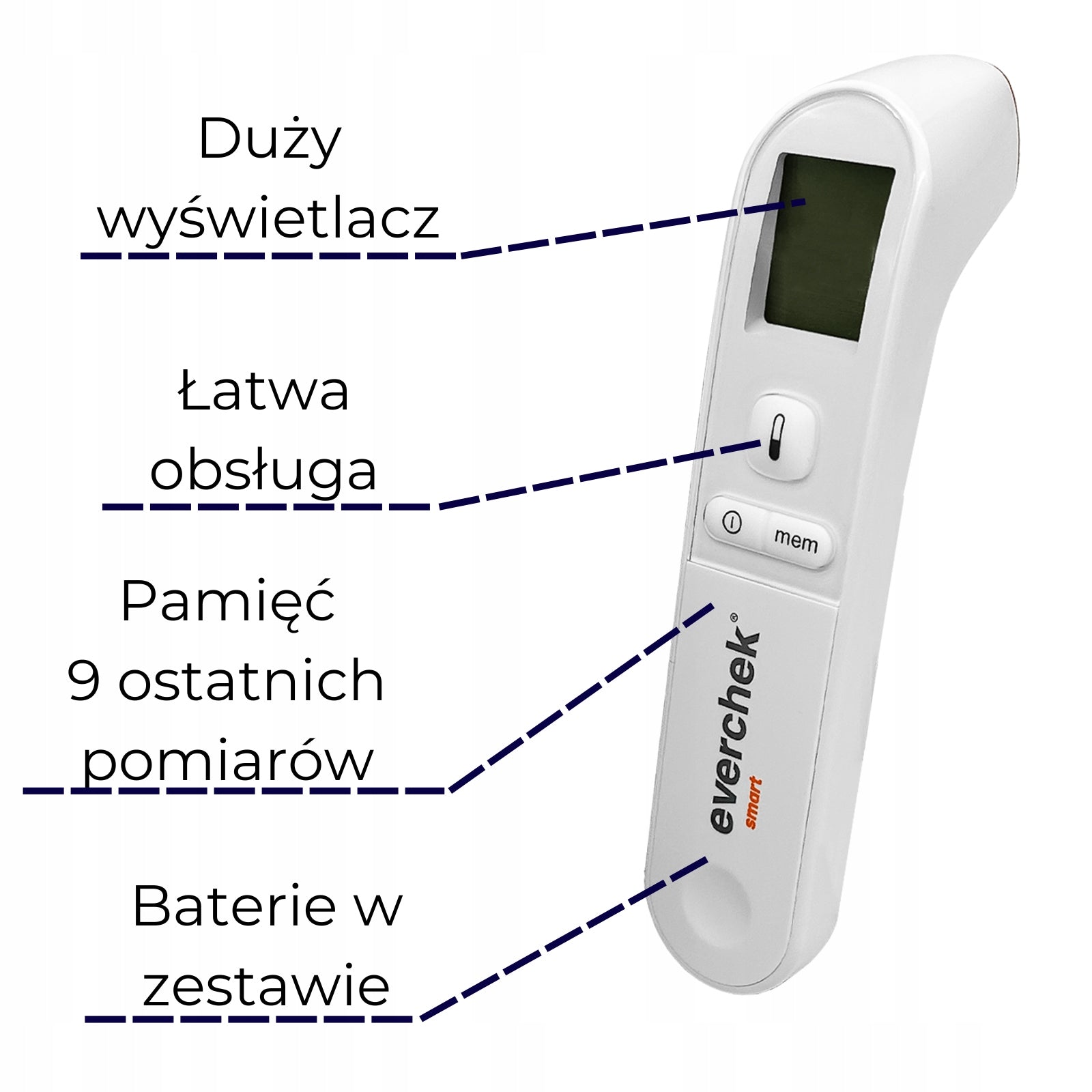 Infrared Non-Contact Medical Thermometer Everchek Smart Precision Medical device yes