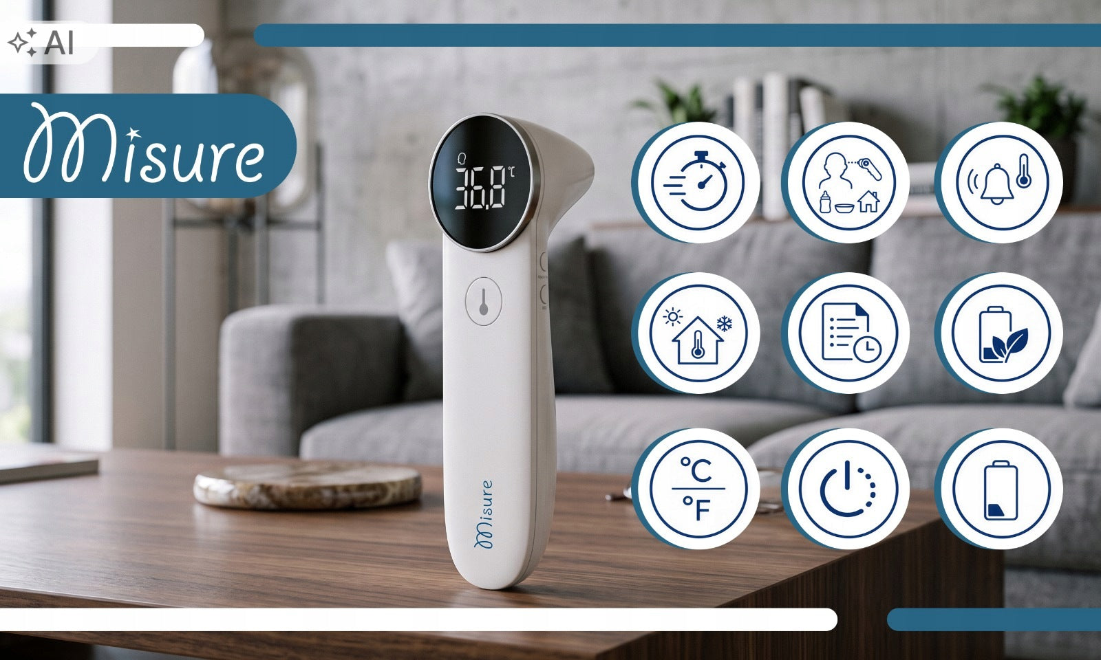Infrared Non-Contact Medical Thermometer Medical Fever Alarm Packaging status original