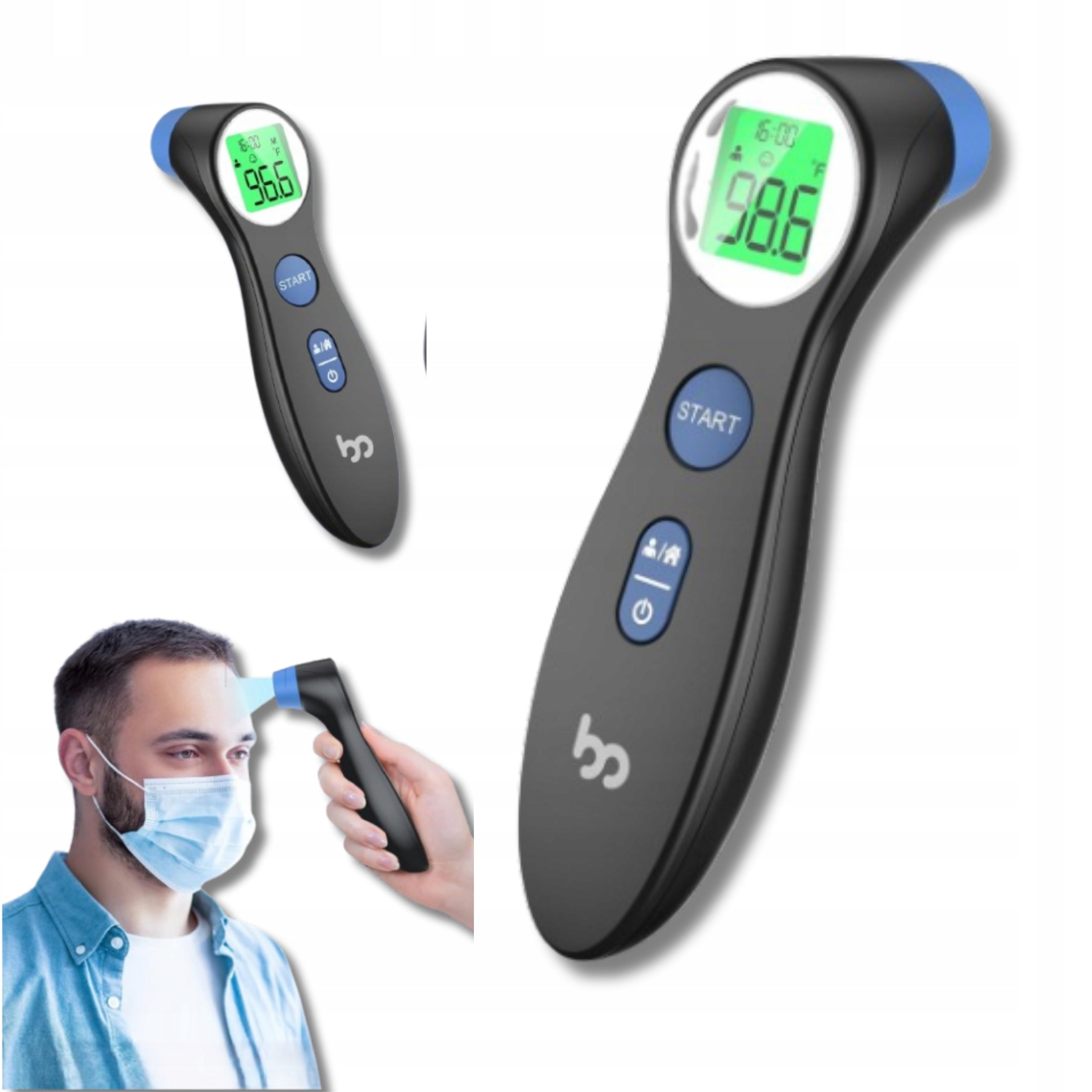 Infrared Non-Contact Thermometer Electronic LCD For Forehead Temperature
