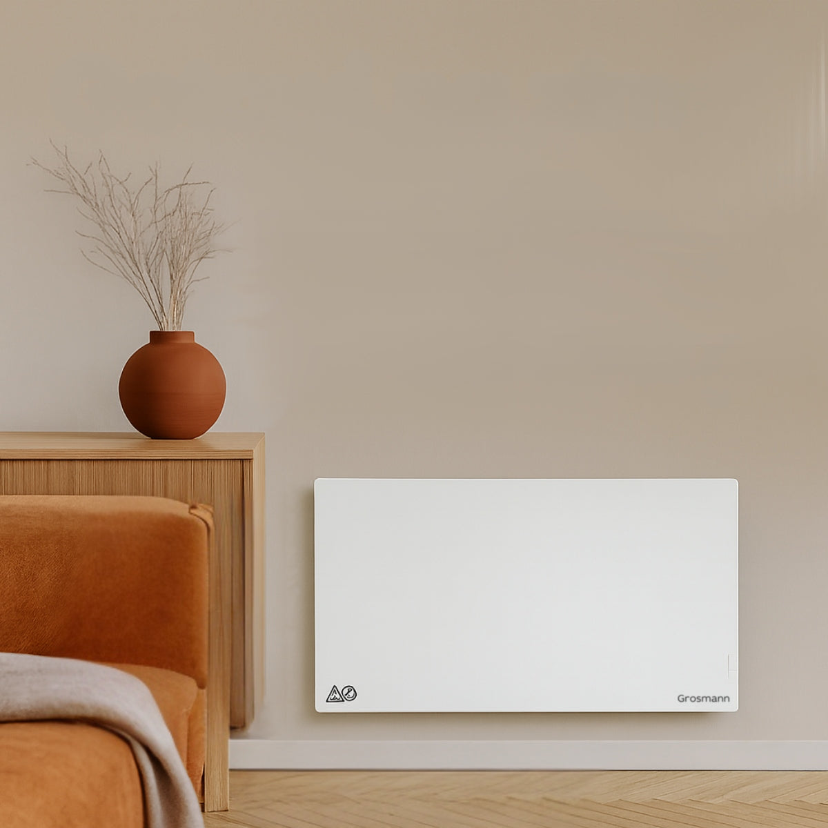 Infrared convector heater 1000W 25m2 energy saving with remote control Brand Grosmann