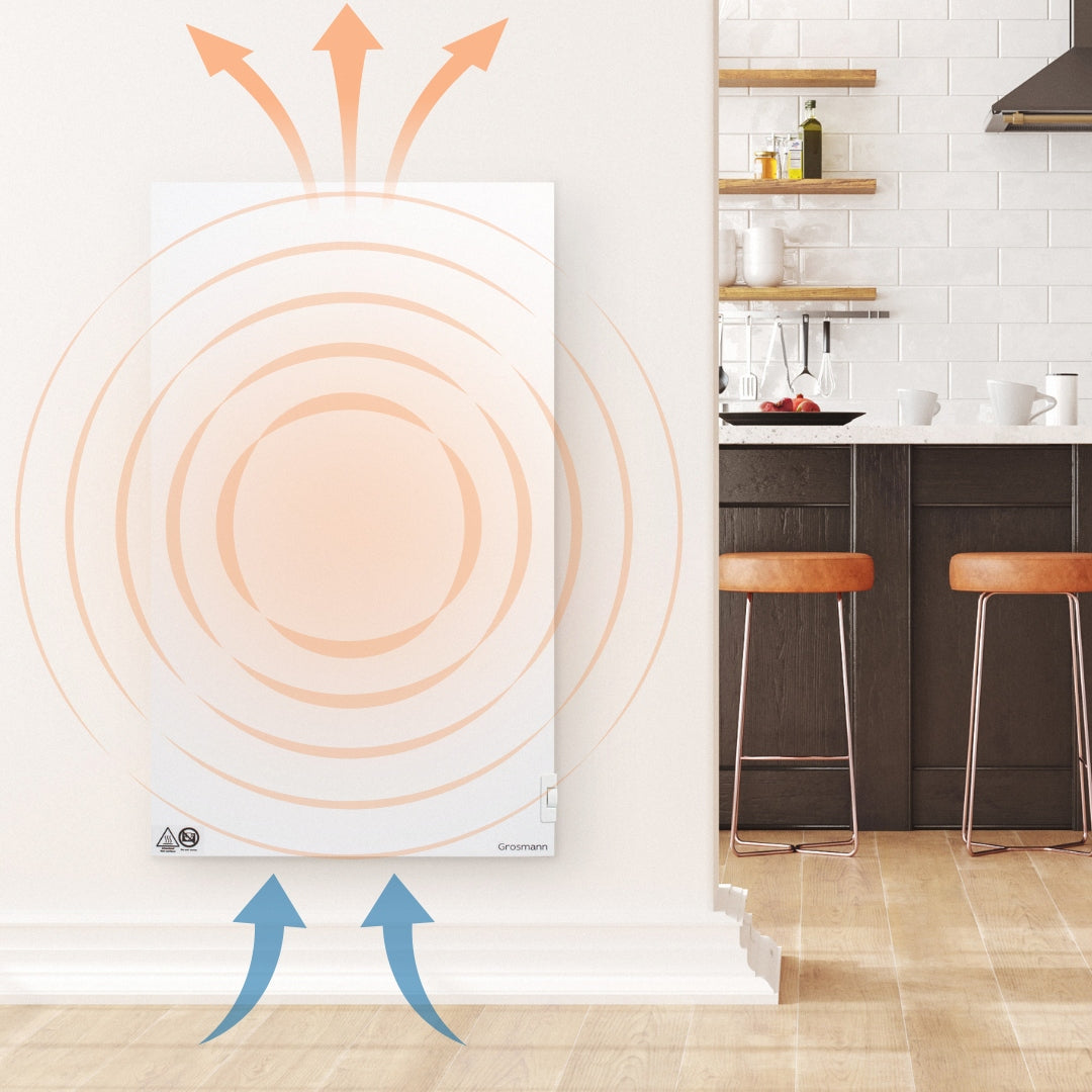 Infrared convector heater 1400W 40m2 wall vertical economical Manufacturer code HBBV1400