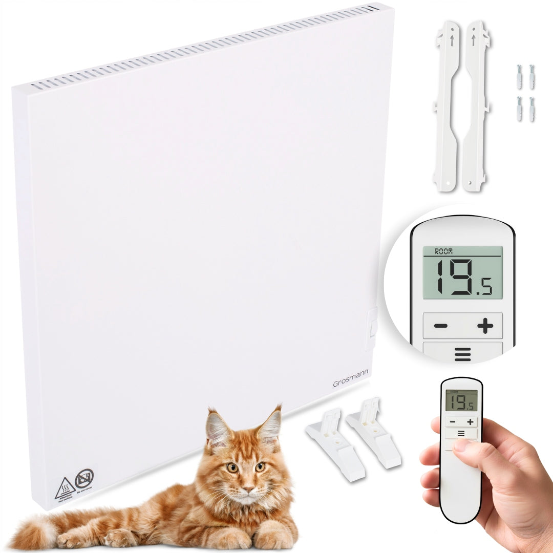 Infrared convector heater 600W 15m2 energy saving small remote control