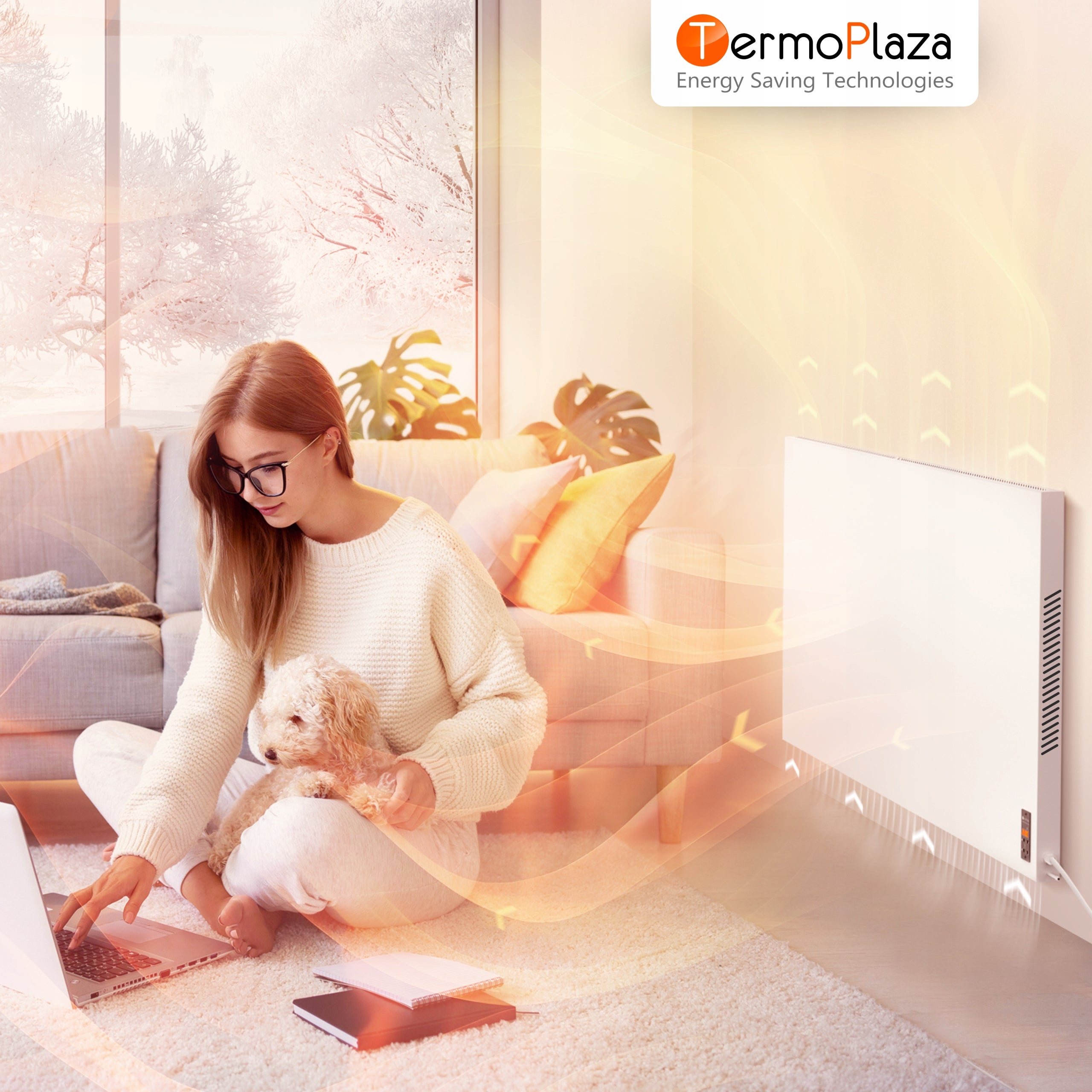 Infrared convector heater TermoPlaza 950W WIFI energy saving Packaging status original