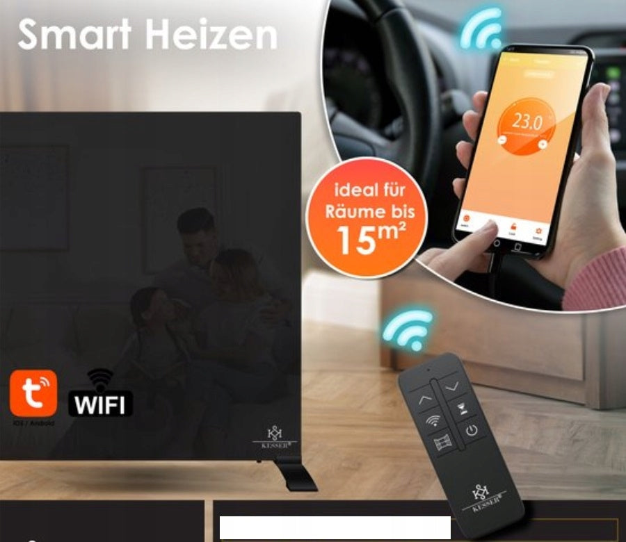 Infrared heater KESSER 600W Electric heating panel remote control + WiFi Manufacturer code 4255598322485